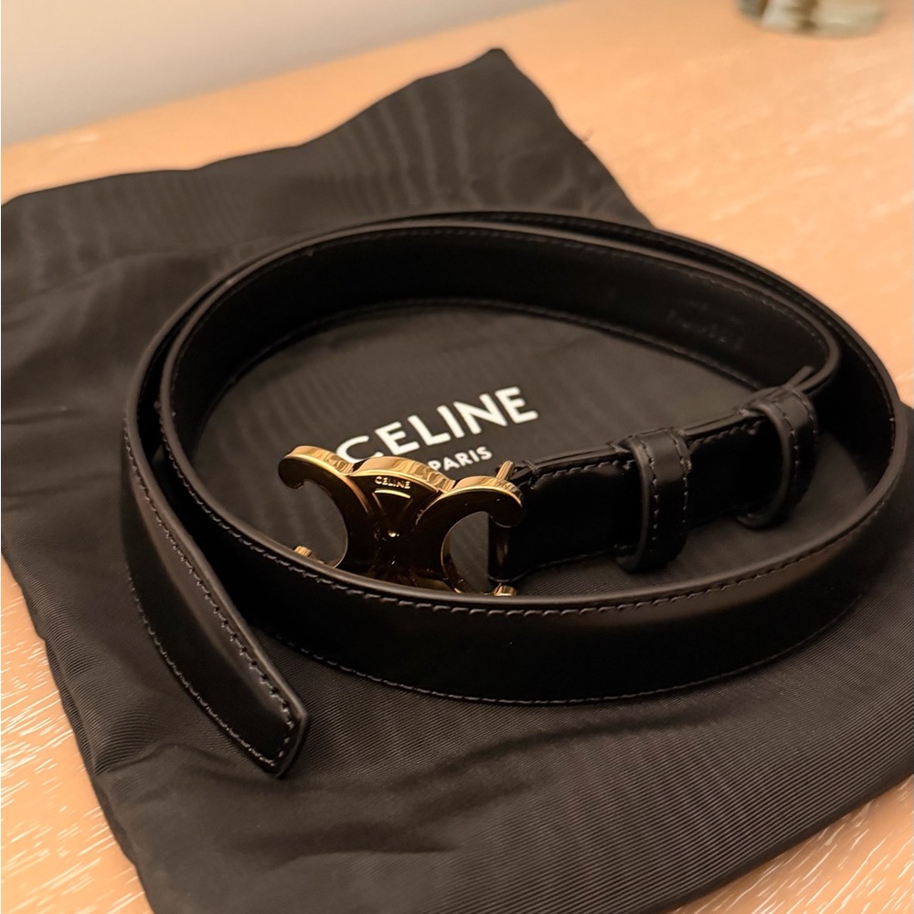 Celine Triomphe Belt in Black Size 75 - Picture 4 of 9